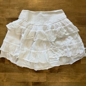 White ruffle skirt